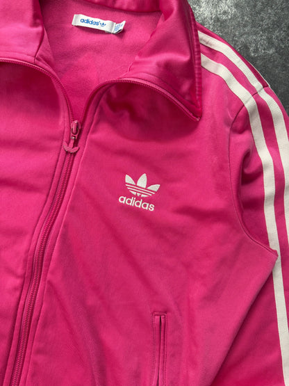 Adidas Firebird / Weiß Jacke Rosa | Classic 3 Stripes | Retro Y2K | Größe 36