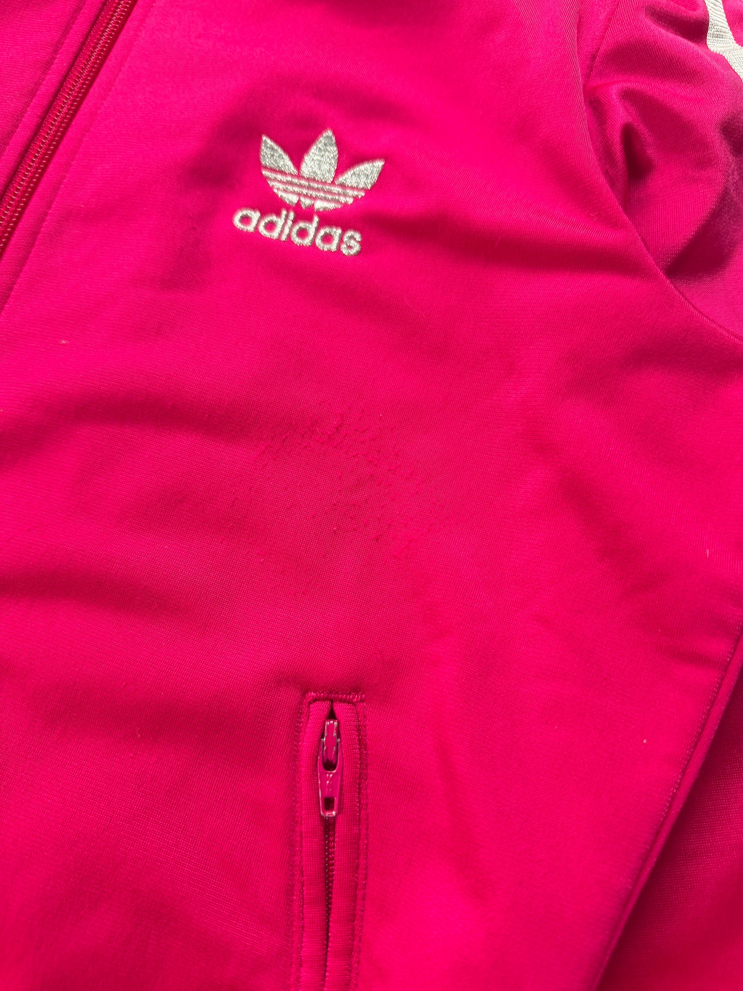 Adidas Firebird /weiß in 38 Jacke Lila | Classic 3 Stripes | Retro Y2K | Größe M