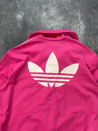 Adidas Firebird / Weiß Jacke Rosa | Classic 3 Stripes | Retro Y2K | Größe 36