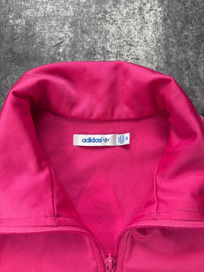 Adidas Firebird / Weiß Jacke Rosa | Classic 3 Stripes | Retro Y2K | Größe 36