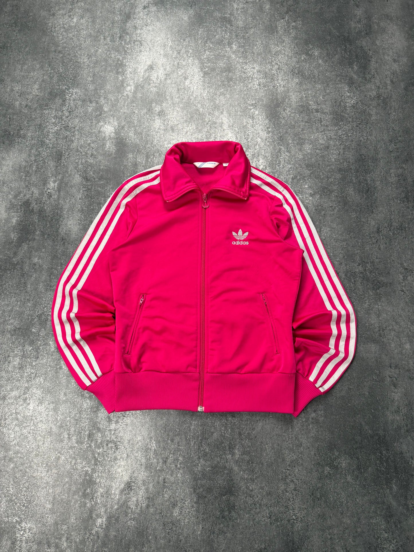 Adidas Firebird /weiß in 38 Jacke Lila | Classic 3 Stripes | Retro Y2K | Größe M