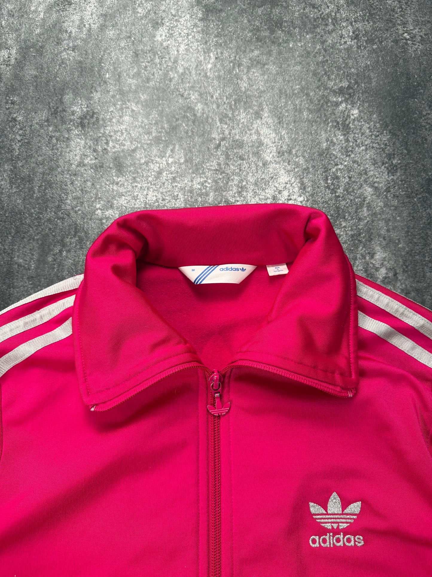 Adidas Firebird /weiß in 38 Jacke Lila | Classic 3 Stripes | Retro Y2K | Größe M