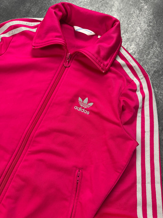 Adidas Firebird /weiß in 38 Jacke Lila | Classic 3 Stripes | Retro Y2K | Größe M
