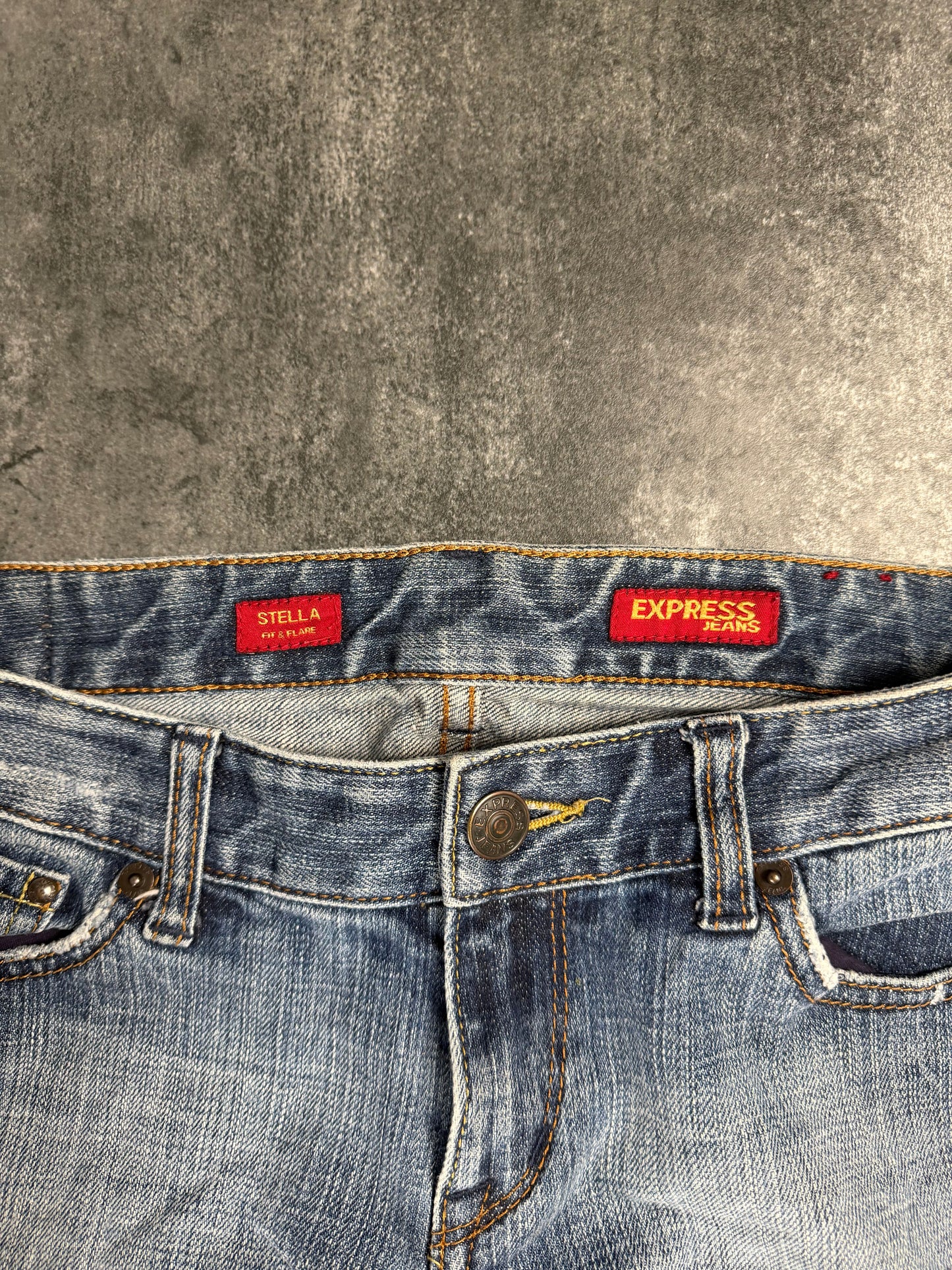 Express Jeans Stella Y2K Low Rise Flare