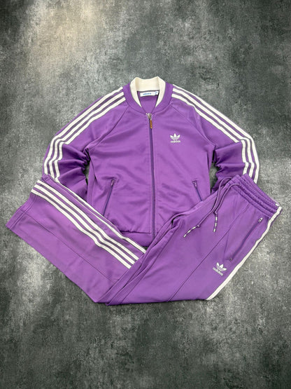 Adidas Firebird Tracksuit Lila Weiß S