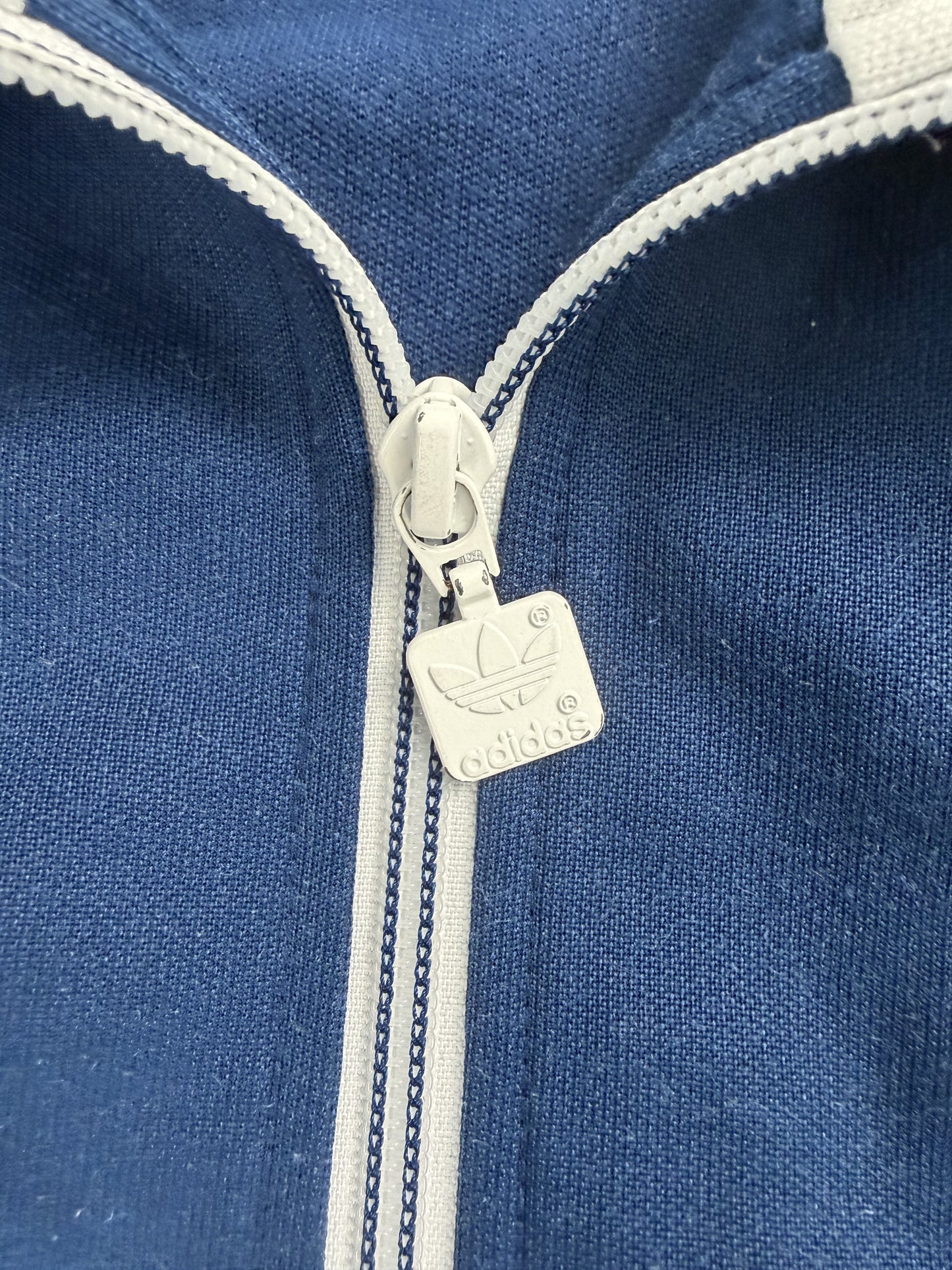 Adidas Beckenbauer Track Jacket Navy Weiß | Vintage 90s | 3 Streifen | Originals SSehr Gut